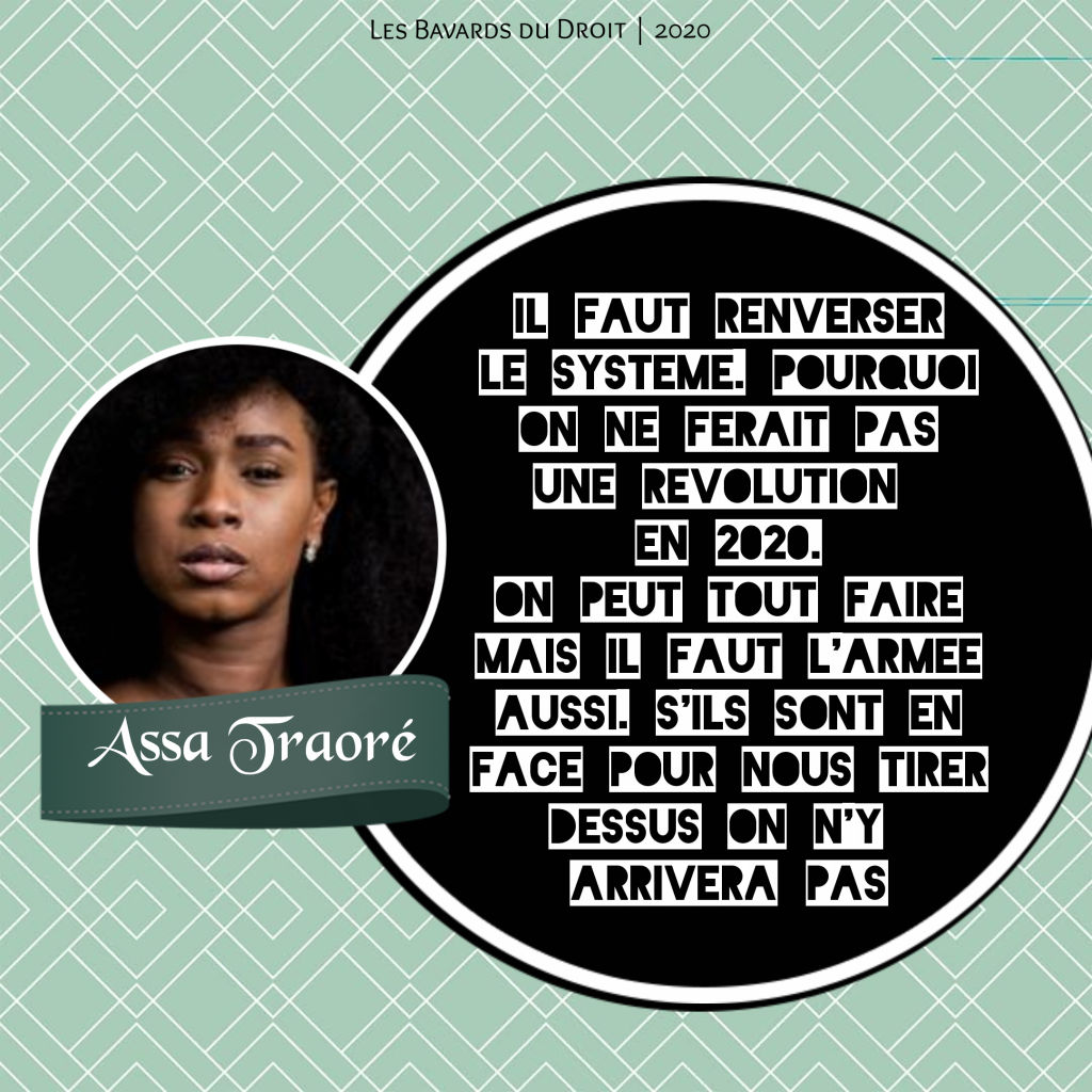 Racisme vu par les noirs - Assa Traoré veut renverser le système de discriminations raciales